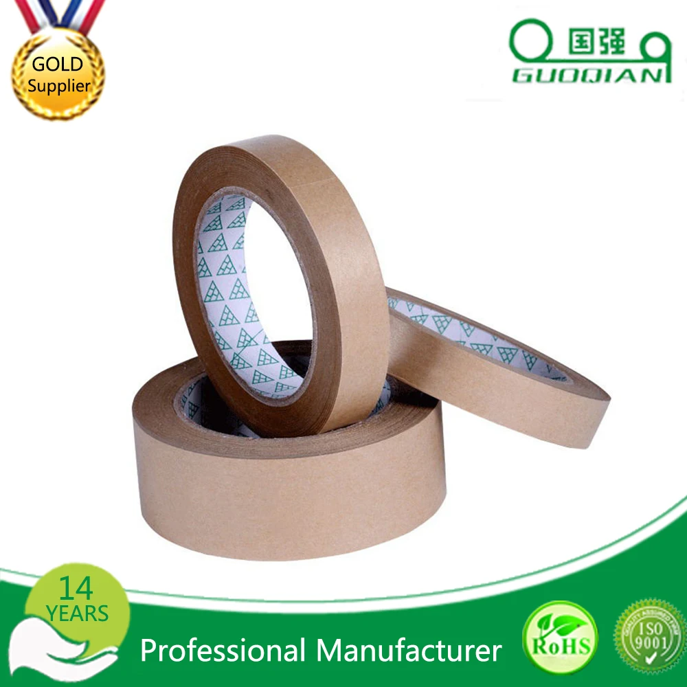 Water soluble fiber reinforced Brown kraft paper adhesive tape