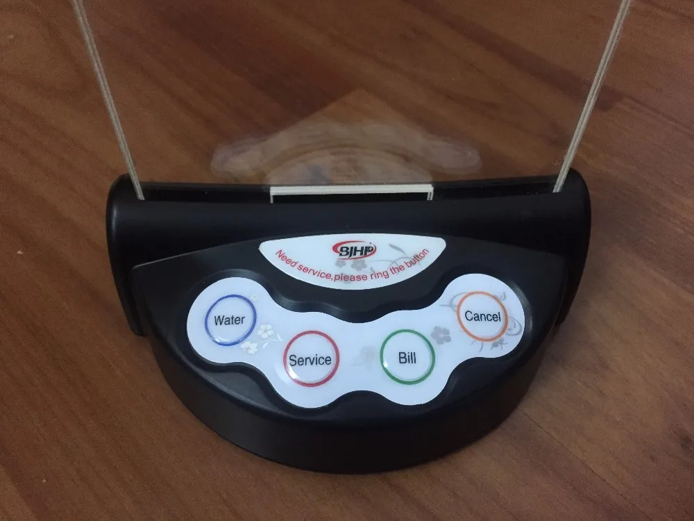 Electronic waiter call service system with rechargeable watch pager