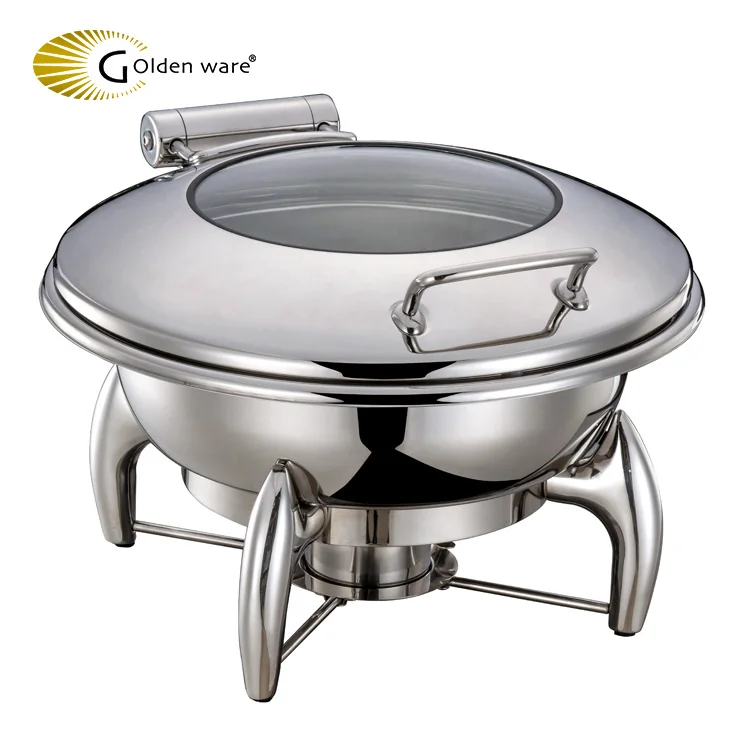 Golden Ware kitchen equipment 6L/4L Stainless Steel buffet set electric hydraulic food warmer