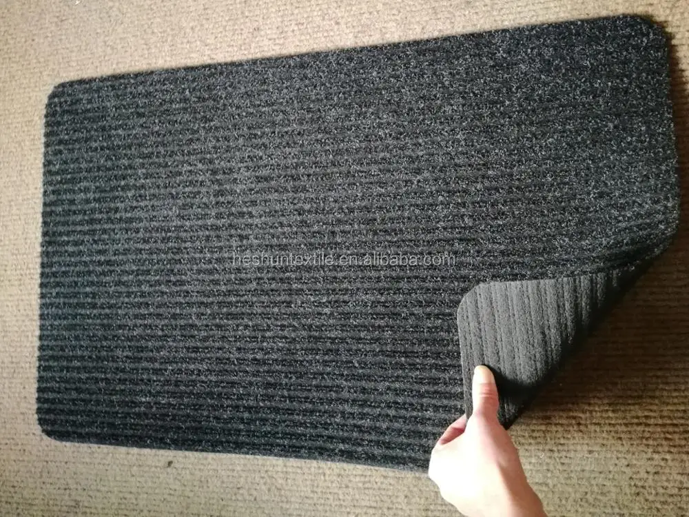 Double Stripe Door Mat ,Single Color Ribbed Door Mat With latex Backed