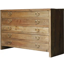 Furniture factory Chinese traditional rustic handmade drawer cabinet storage multi-functional 5-layer 5-drawer cabinet