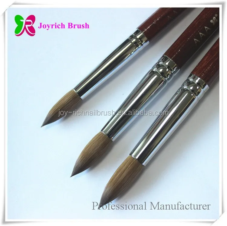 manufacturer of kolinsy nail brush pearl wood handle for acrylic nail brush tool