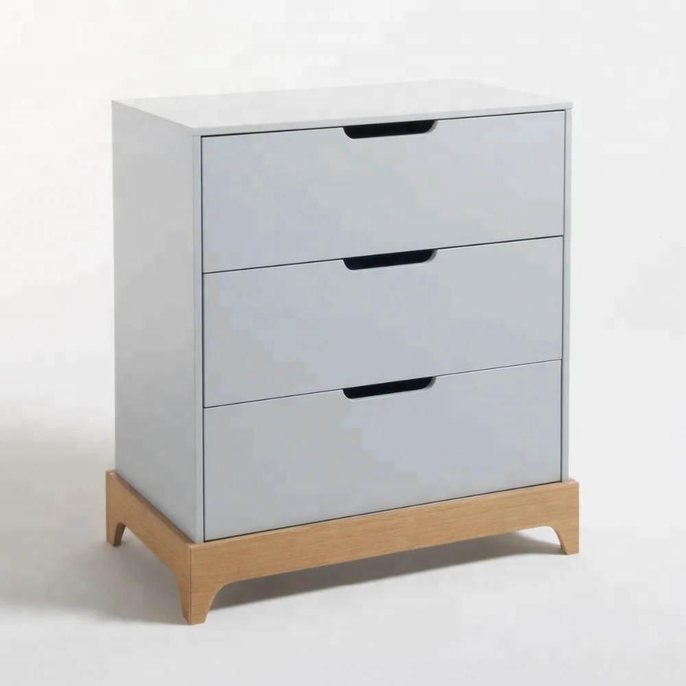 ZL003 Mini Wood Legs Baby Furniture Kid Chest of 3 Drawers