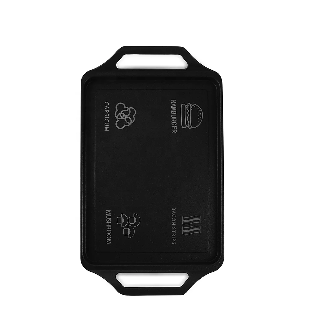 Aluminum die casting barbecue tools grill pan with nonstick coating