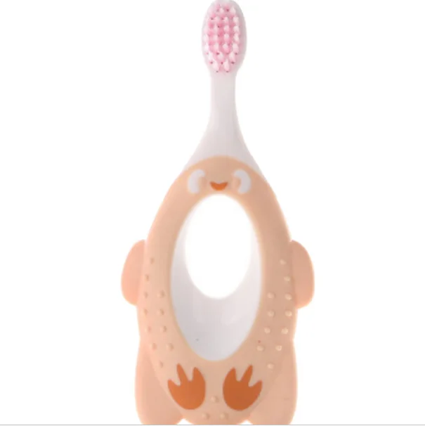 Зубная щетка с мягкими волосами для детей, детская зубная щетка с мультяшным рисунком для обучения младенцев