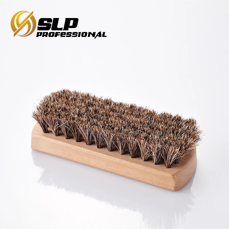 horsehair shoe shine brush soft natural horsehair bristles wooden shoe brush