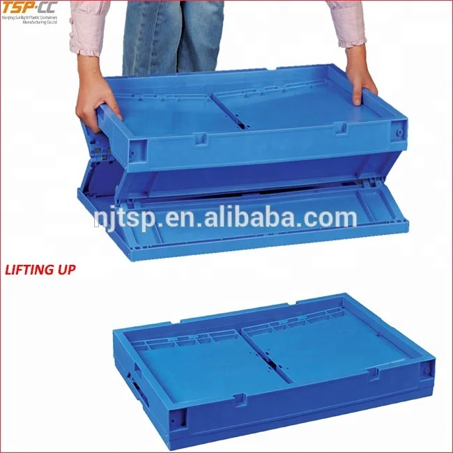 Factory direct sale folding plastic boxes, collapsible plastic containers