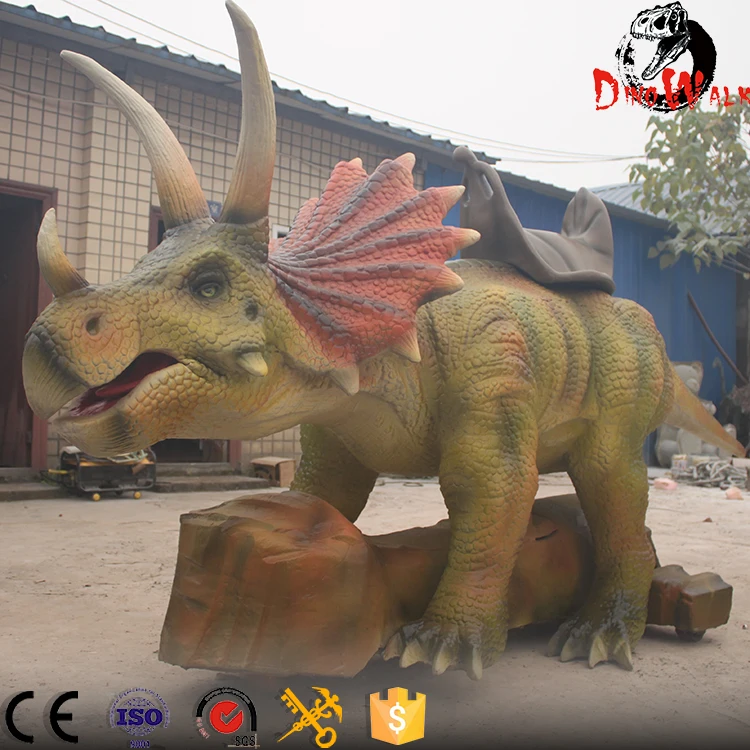 Детский динозавр трицератопс парк аттракционов безопасный трицератоп
