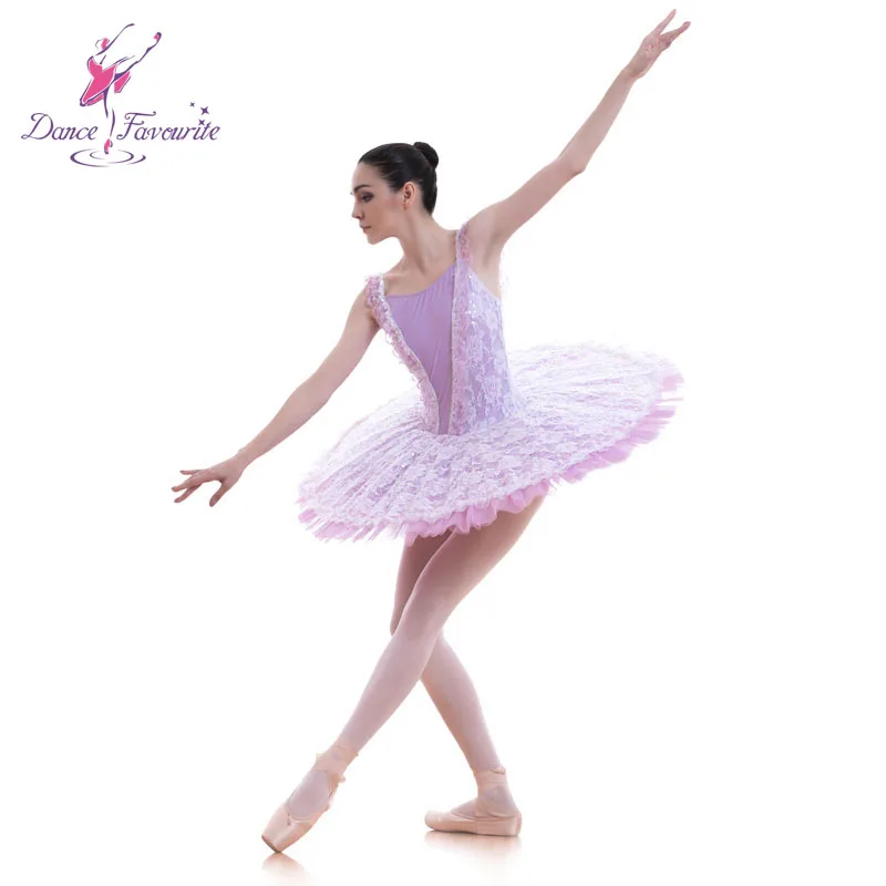 Lilac professional ballet dance tutu dress performance wear solo dance pancake tutus dance wear women BLL047