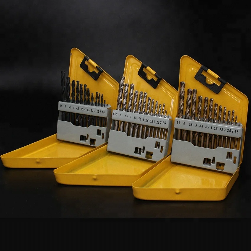 13PCS Fully Ground M35 HSS Straight Round Shank Cobalt Drill Bit Set