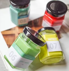 Cheap Price Recyclable Hexagonal Glass Jar Scented Candle Unique Shape Storage Jar Aromatherapy Soy Wax Candle in Bulk