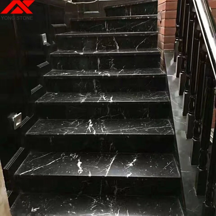 Индивидуальные Черные мраморные ступени для лестницы nero marquina (хорошая цена)