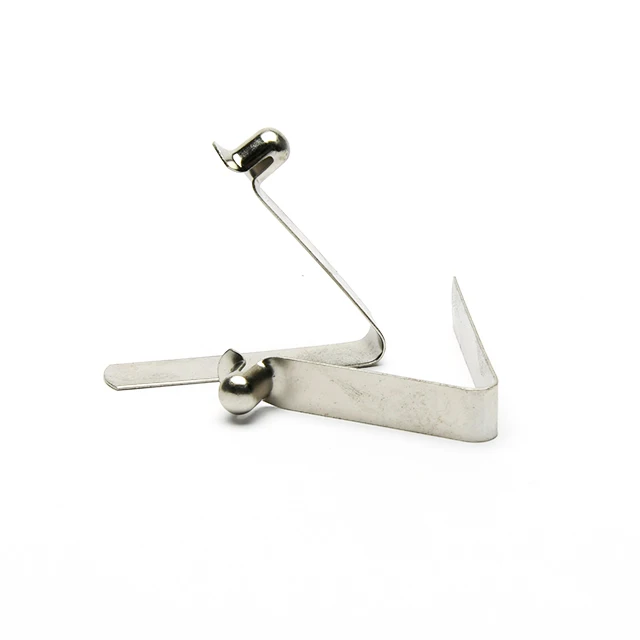 Hongsheng Wholesale Metal V Shaped Flat Lock Push Button Spring Clip Tube Lock Spring