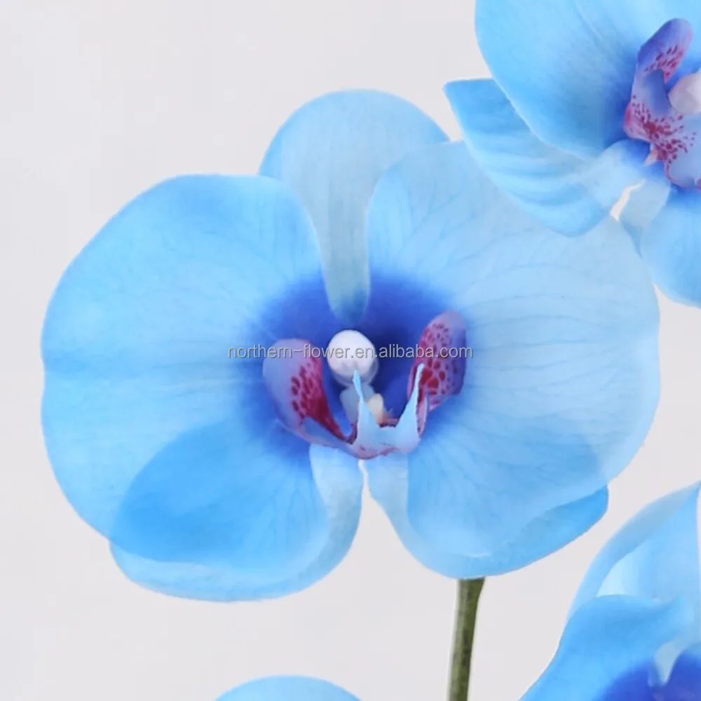 handmade blue artificial orchid flower wholesale artificial orchid flower bouquet
