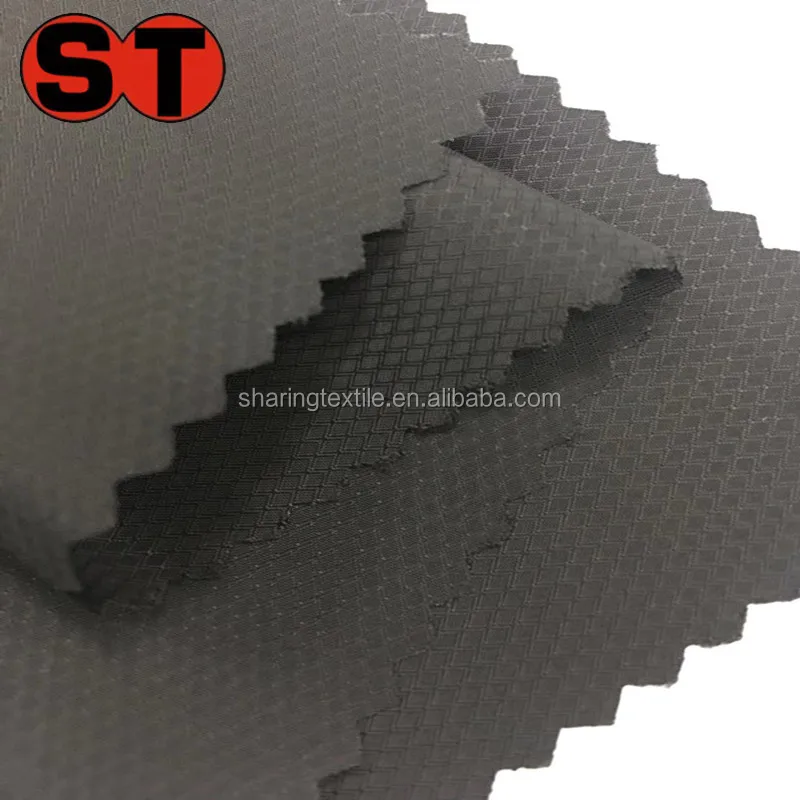 REPREVE RPET Recycled 50D Polyester Rhombus Taffeta Fabric Dobby Ripstop Diamond Lattice Poly Taffeta Fabric For Garment or Bag