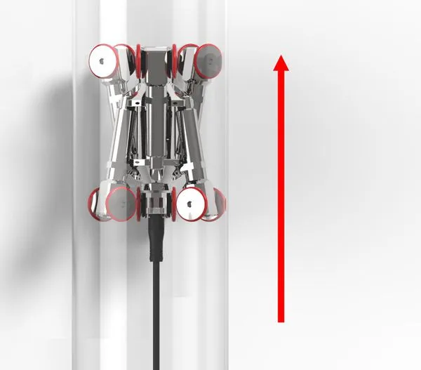 Industrial IP68 underwater sewer pipe checking camera robot supported vertically climbing