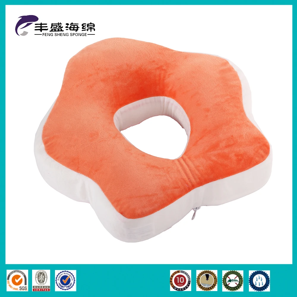
The memory foam cushion siesta pillow with hole 