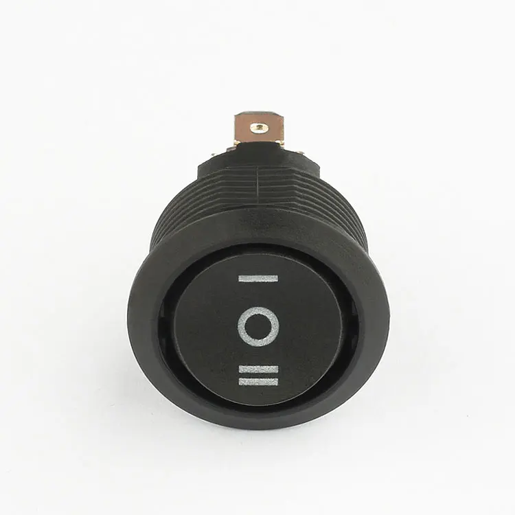 KCD8 3 pin 3 position on off on round rocker switch 6a 250v