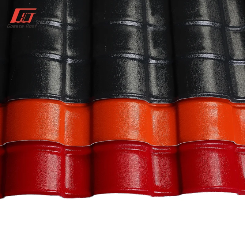 new goods look like romane clay roof tile  Plastic building materials roof designs ASA synthetic Chinese style resin tile
