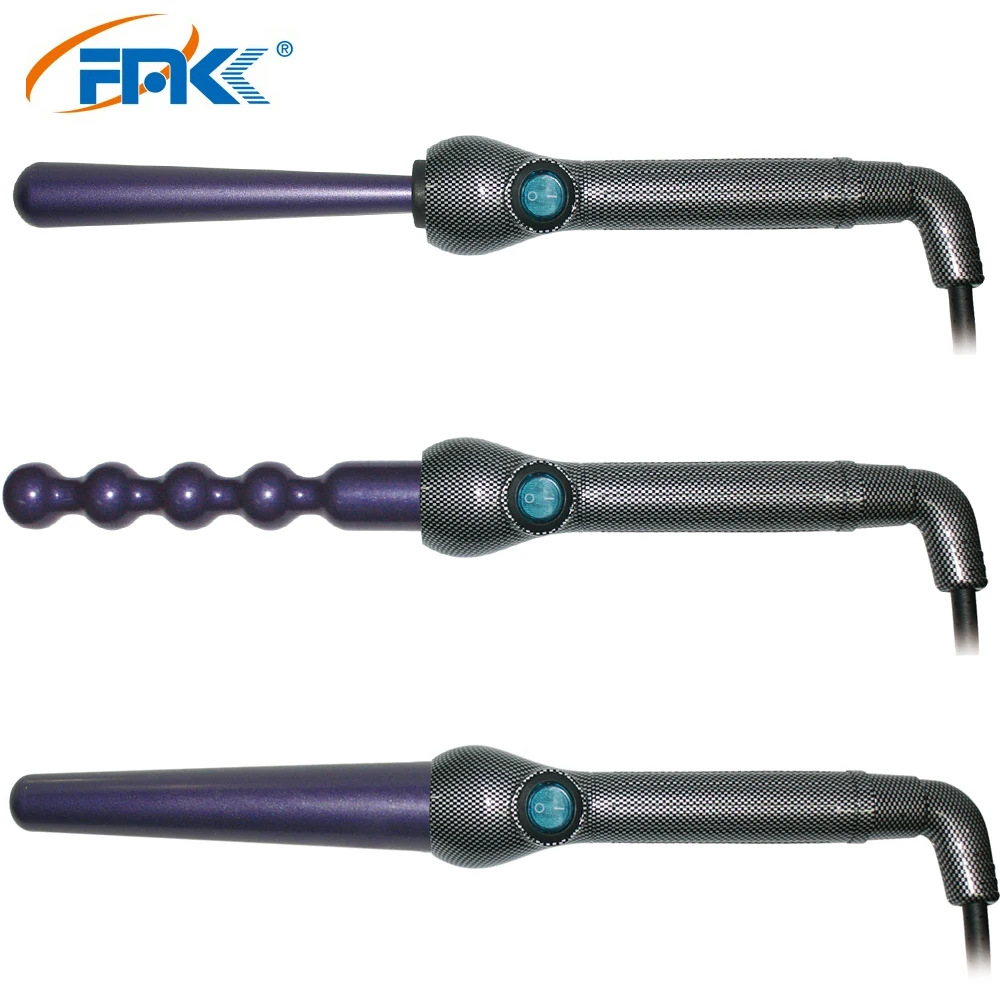 hot selling Cheap led hair curling tong permanent curling effect multi size conic private label ceramic hair curler