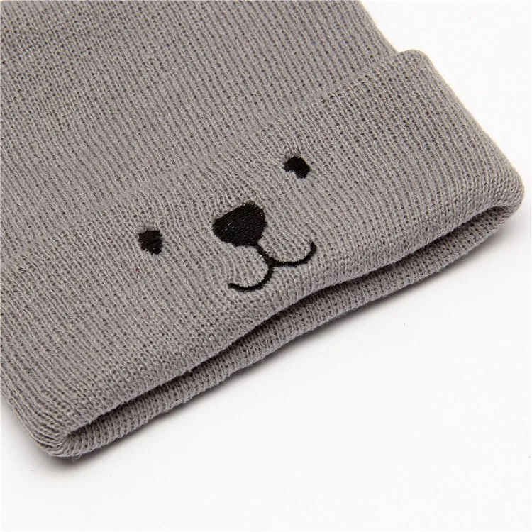 Baby kids winter animal ear hat cute bear hat