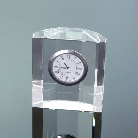 Black rectangular antique crystal table alarm clock for family