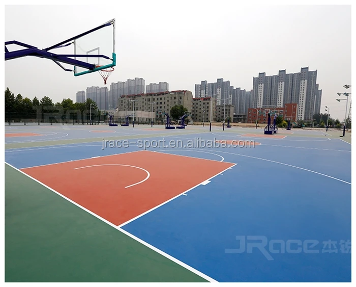 Rubber Material Basketball Court For Sports Flooring