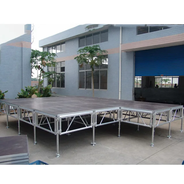 Outdoor wooden portable stage platform