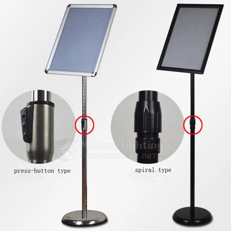 Wholesale price A4, A3, A2 size snap poster stand sign for menu display