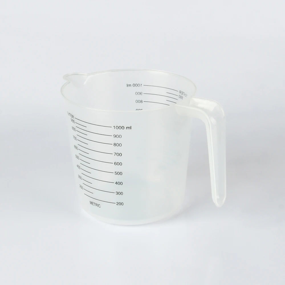 Custom made 250ml,500ml,600ml,1000ml plastic measuring cup,measuring jug