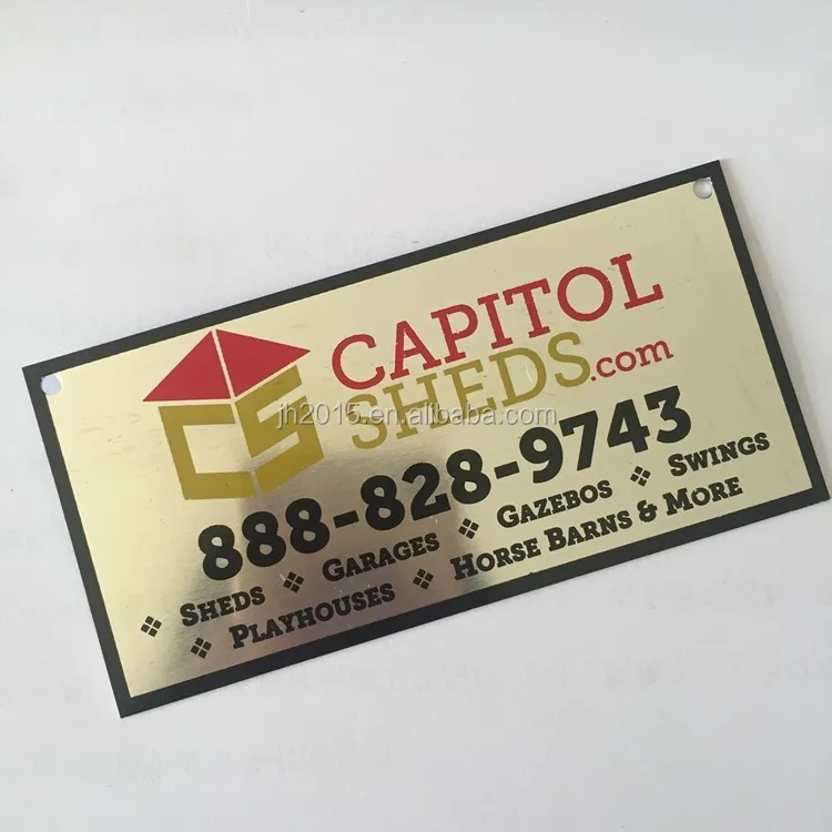 High quality  silk-printed aluminum  nameplate for machine