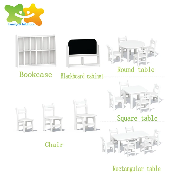 Kindergarten Themes Children Furniture Sets Classroom Baby Table and Chair
