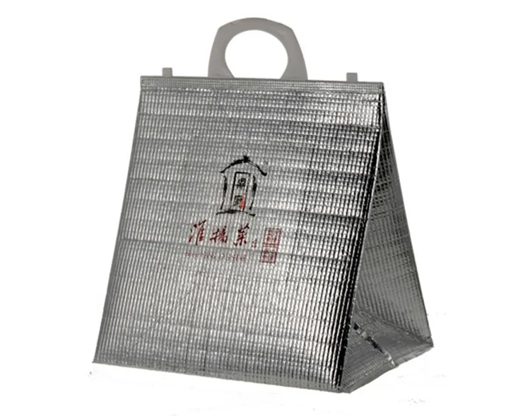 Frozen Food Insulated Thermal Cool Bags Silver Foil Cooler Bag