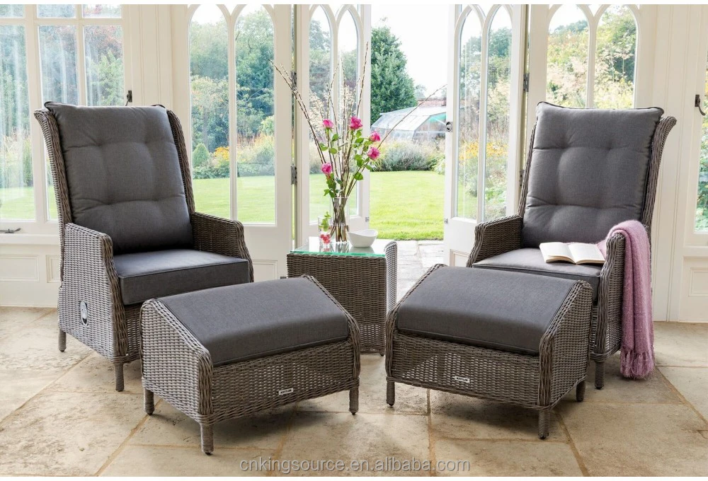 
2018 Trade Assurance Classic Rattan Garden Reclining Chair with Footrest 