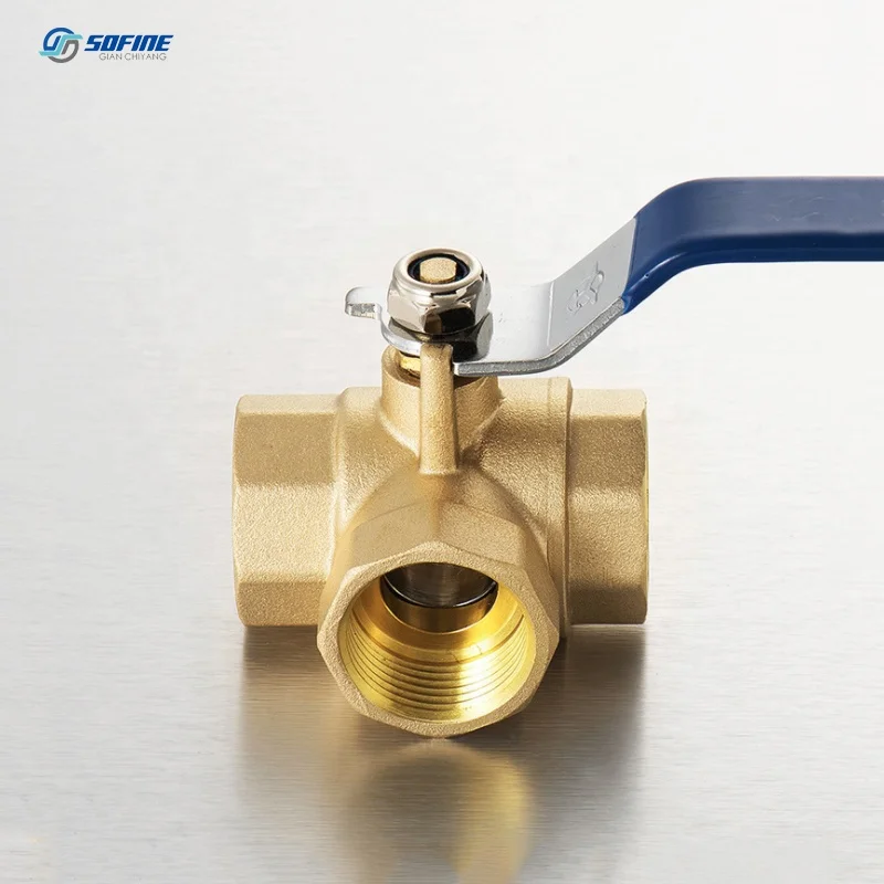 
Cheapest Price L-pattern Three Way Brass Ball Valve 1/2" 3/4 inch 