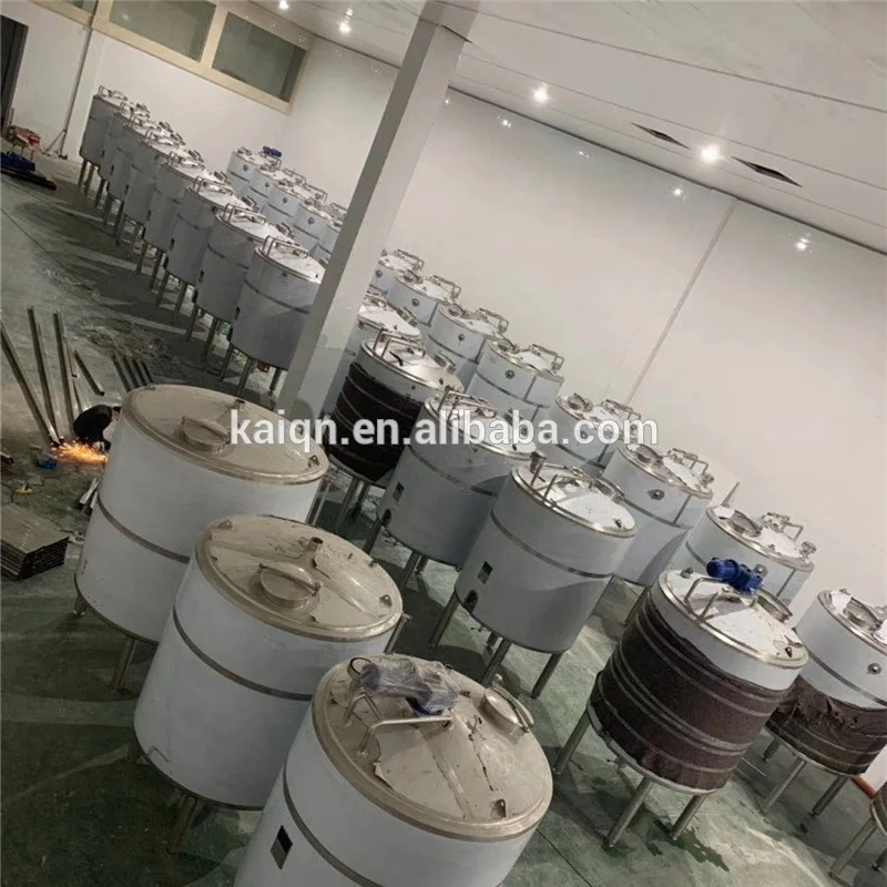 stainless steel 304 jacketed mixing tank with agitator for milk