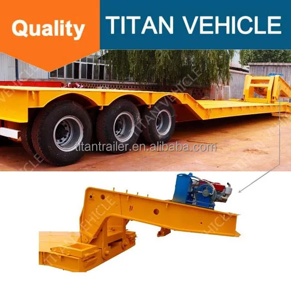Трехосевой 80 тонный гидравлический низкорамный прицеп на продажу грузовики lowboy низкорамные