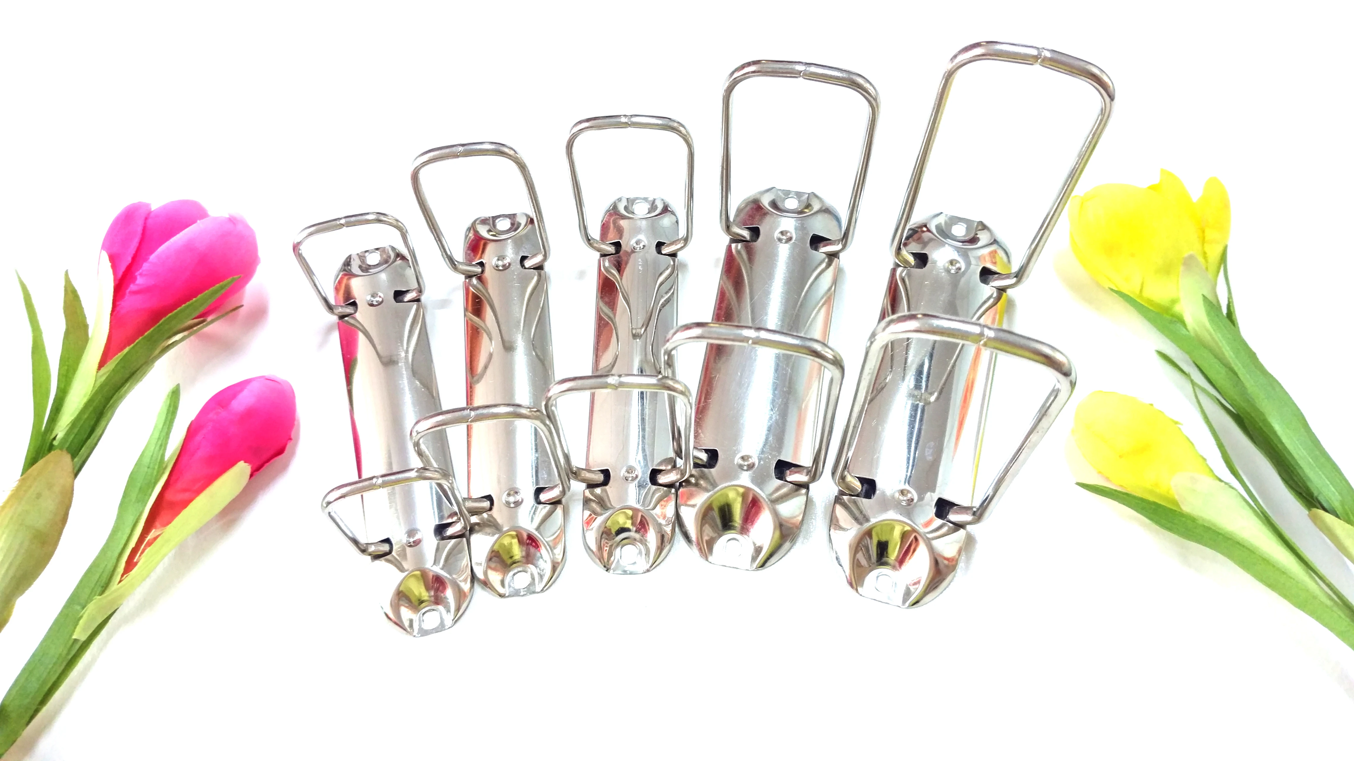 black ring metal 123mm O shape mechanism metal 2 hole ring binder clip for wood menus