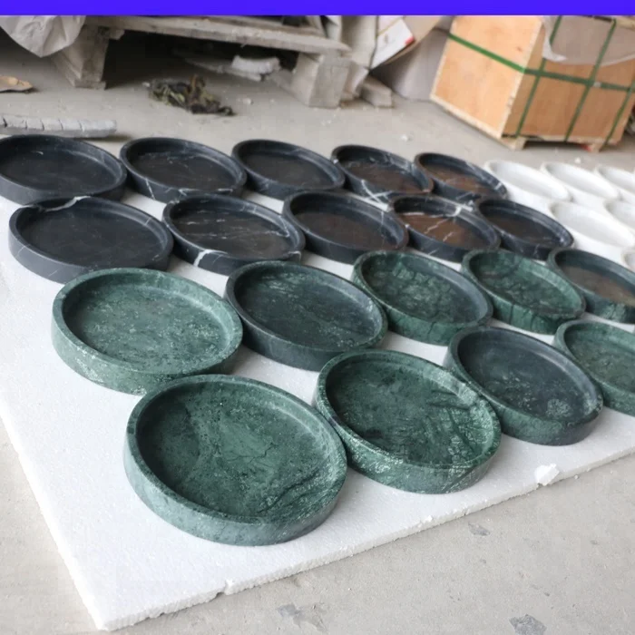 Luxury Carrara white marble square tray