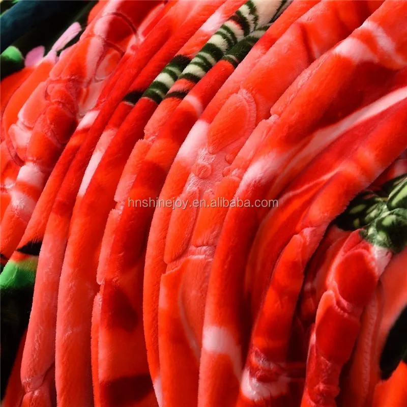 Hot-selling Plush Soft King size floral printed raschel korean mink blankets