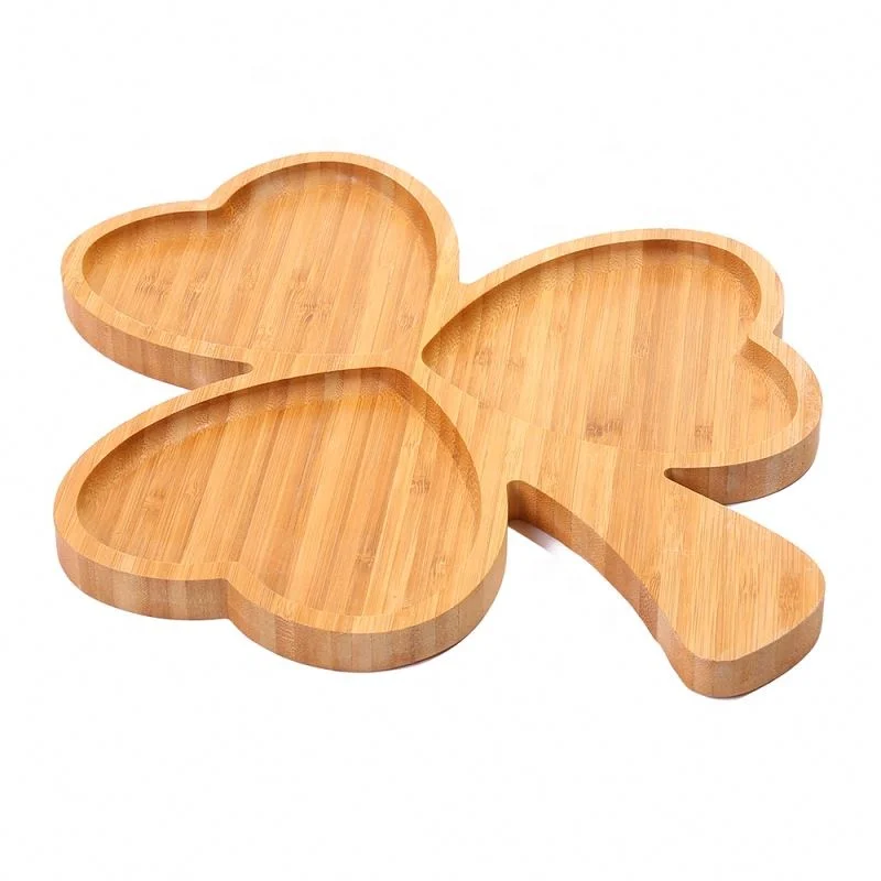 
Wooden children dinner plate cute tree shaped service trays kids food dishes 