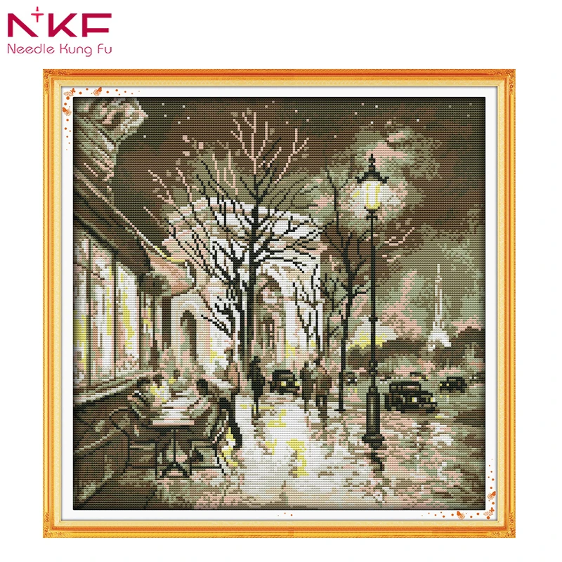 
NKF The beauty of the night contemporary cross needle patterns free printed embroidery stitch patterns 