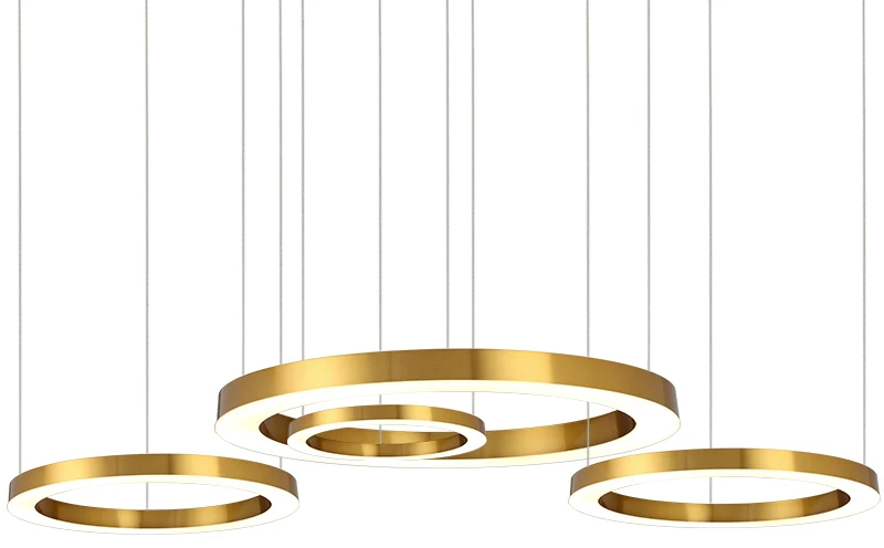 Modern led ring stainless steel chandelier pendant lights modern