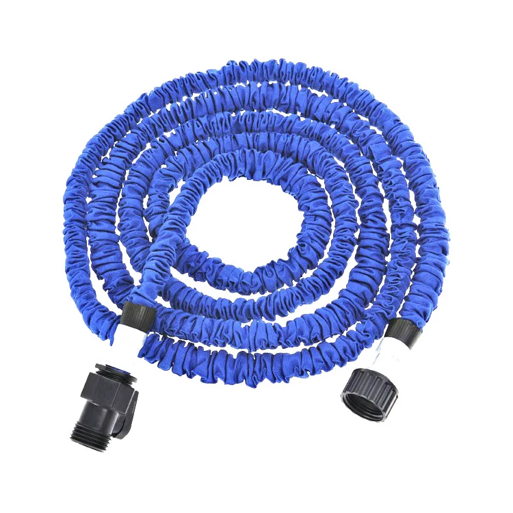 Expandable Garden Hose Gift Card Holder Plastic Quick Connector Water Hose ABS Plastic Flexible Rubber Opp Bag Blue 1 Pc