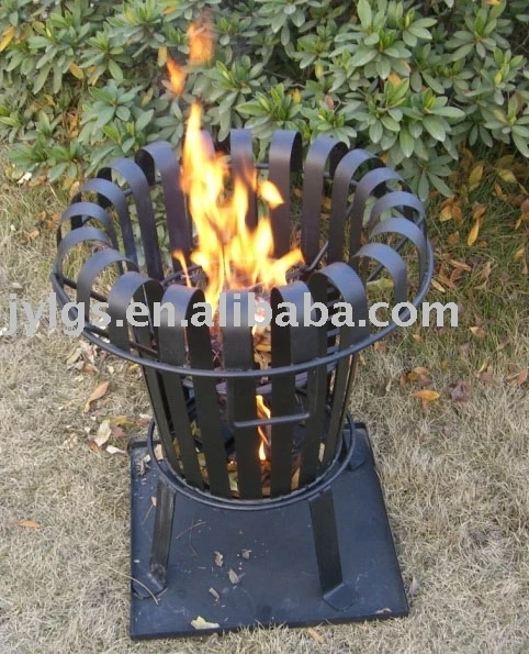 
steel metal outdoor fire basket 