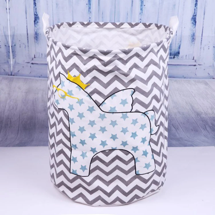 Dirty Clothes Storage Basket Folding Waterproof Dirty Clothe Laundry Basket Cotton Linen Kids Toy Sundries Storage Barrels Large