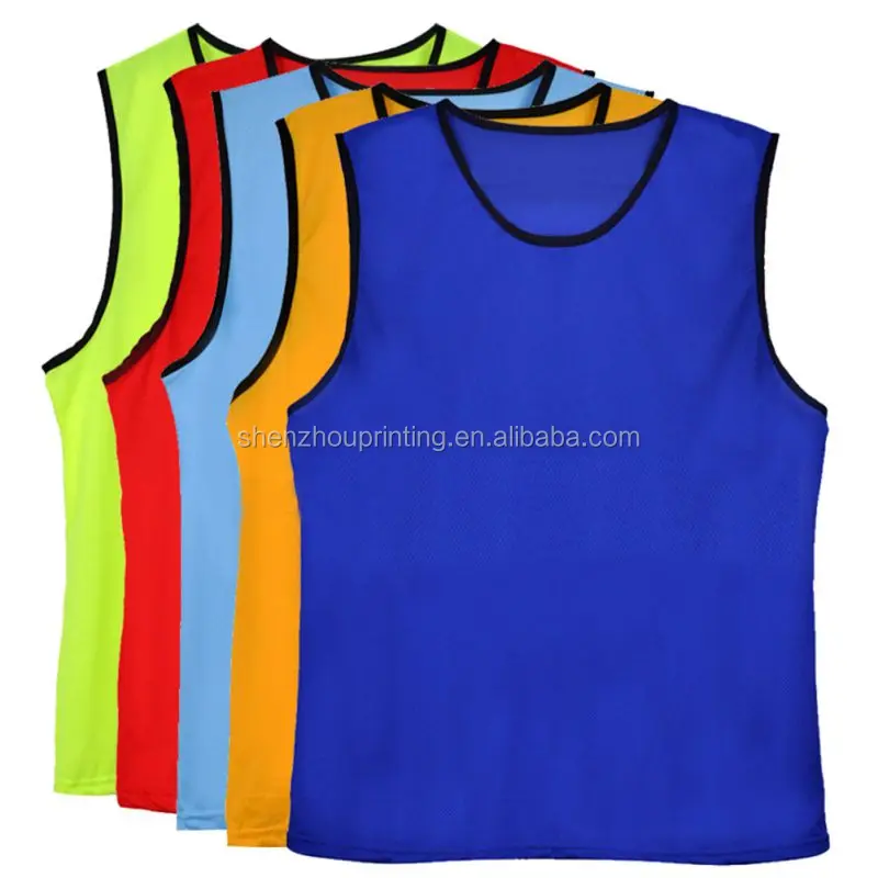 Newest hot sale custom size sport breathable mesh soccer training bibs football vest