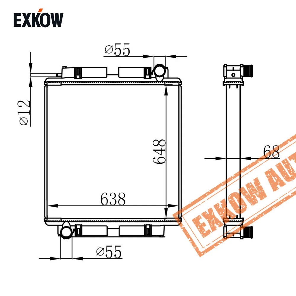 Car Radiator Water Cooler for Mercedes Benz Bus MT A3825000102