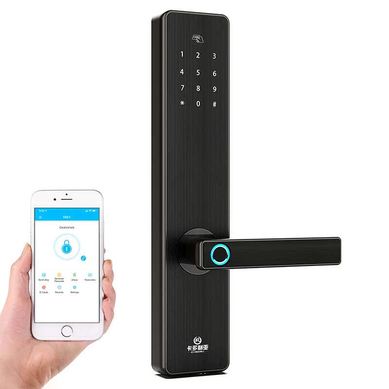 BT Wifi Smart Door Lock Electronic Digital Code RFID Card TTLock App Hotel Door Lock Security System