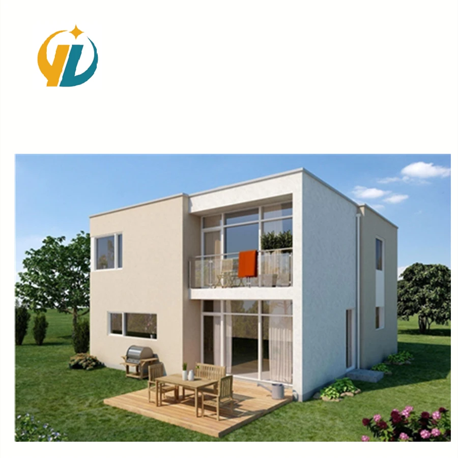 New Design Two story Steel Structure Prefab Houses Luxury Villa For Sale
